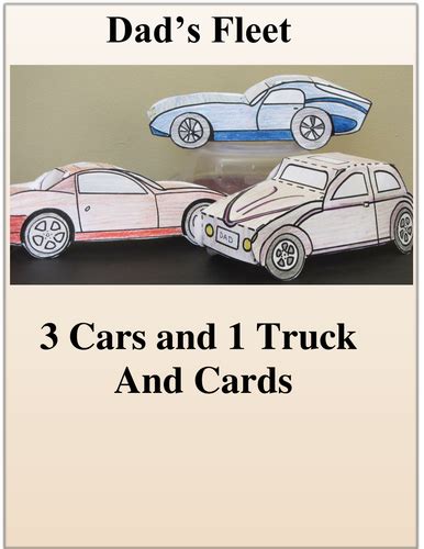 Fathers Day Craft Dads Fleet Of Cars Teaching Resources