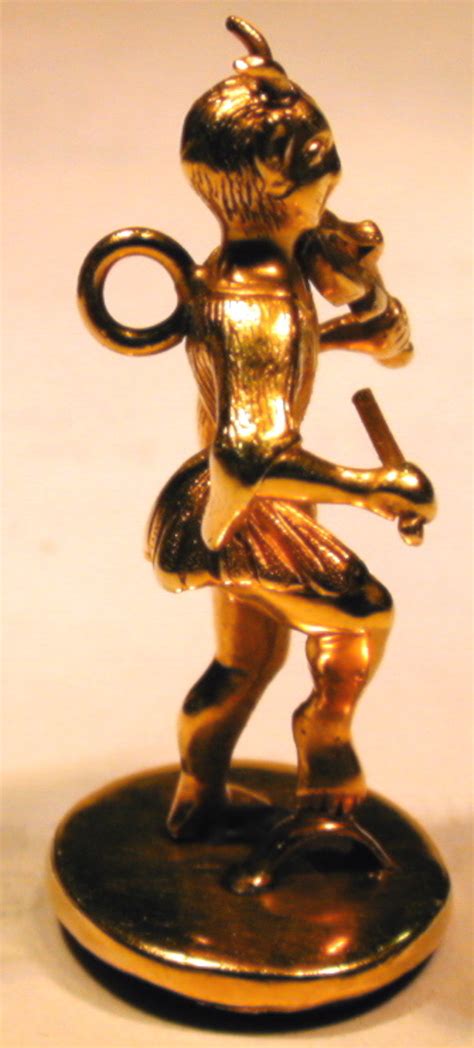Antique Devil Playing Violin Gold Fob For Sale At 1stdibs
