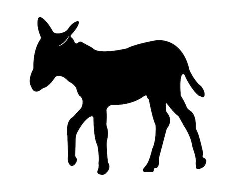 Premium Vector Vector Flat Donkey Silhouette Isolated On White Background