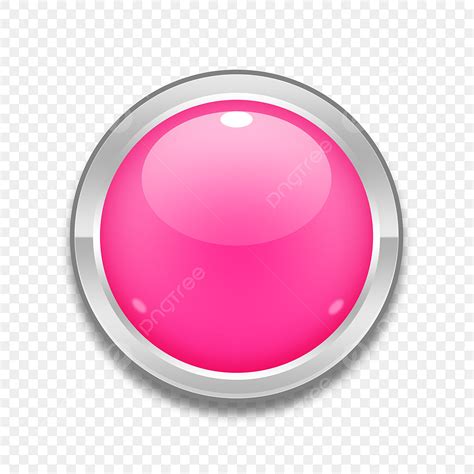 Glossy Hot Pink Button Game Button Button Pink Png Transparent