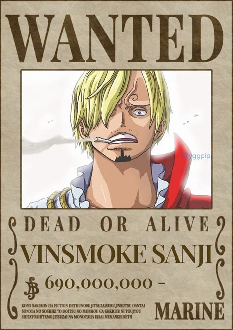 Vinsmoke Sanji Wanted Poster After Wano Vinhetas Desenhos De Anime Frases Fofinhas