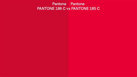 Pantone 186 C Vs Pantone 185 C Side By Side Comparison