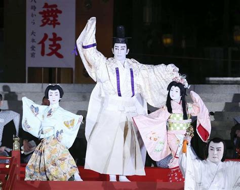 Kabuki Star Performs At Temple Ahead Of Tour Marking Succession To New