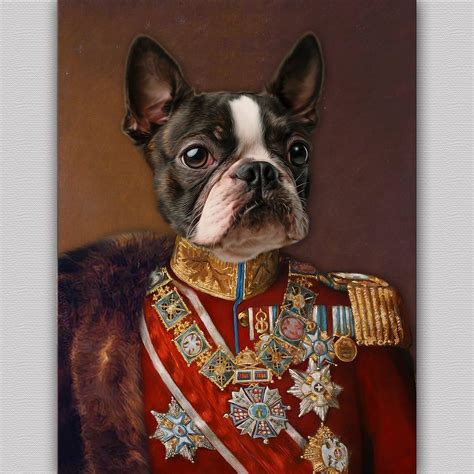 Custom Portrait In Military Uniformcustom Pet Portraitregal Etsy