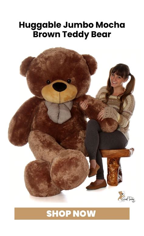 Sunny Cuddles Soft And Huggable Jumbo Mocha Brown Teddy Bear In