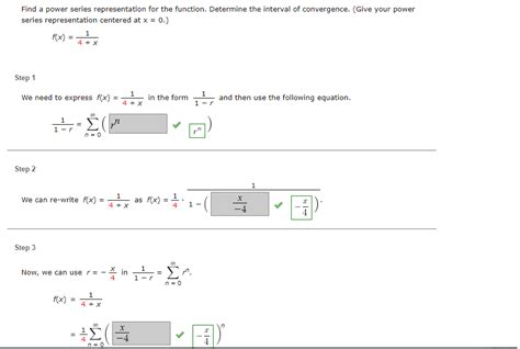 Solved Find A Power Series Representation For The Function