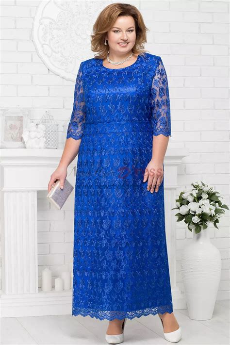 Plus Size Mother Of The Bride Dresses With Chiffon Poncho Royal Blue Evening Gown Nmo