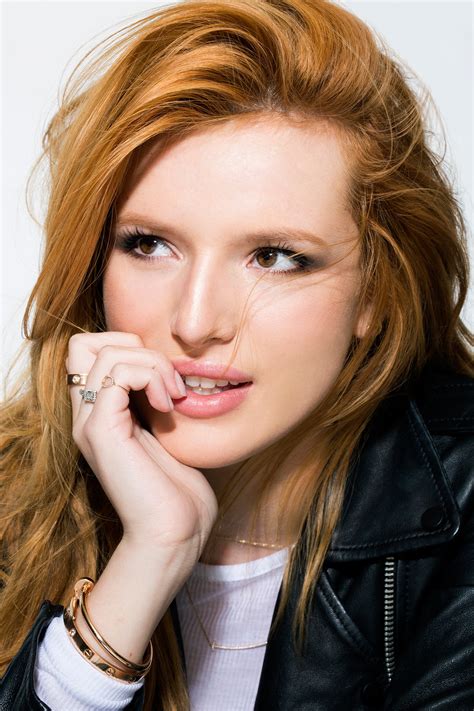 Bella Thorne Women Actress Redhead Simple Background Face Women Indoors