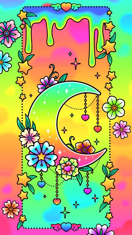 Cogul Cute Moon With Flowerwallpaper Apps On Galaxy Store In 2023
