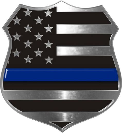 Thin Blue Line Two Badge Display Awe