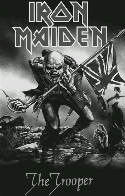 Black And White Metal Iron Maiden Heavy Metal Eddie Metalheads