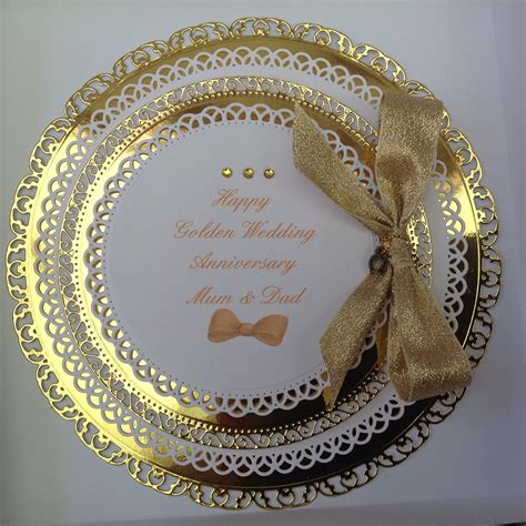 Spellbinders Golden Wedding Card Golden Wedding Anniversary Card 50th