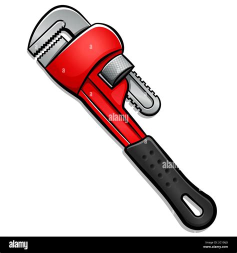 Vector Illustration Of Plumber Wrench Isolated Design Stock Vector