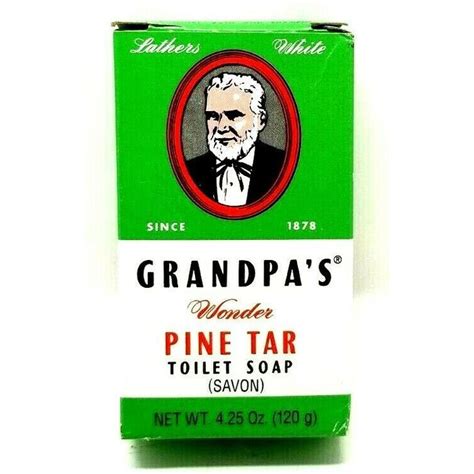 Vintage Grandpas Wonder Pine Tar Toilet Soap ~ New In Package ~ 425oz
