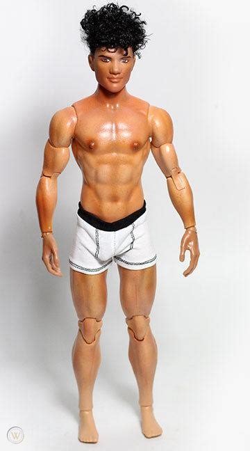 Custom Muscular Athletic Barbie Latino Ken Fashion Doll Anatomically