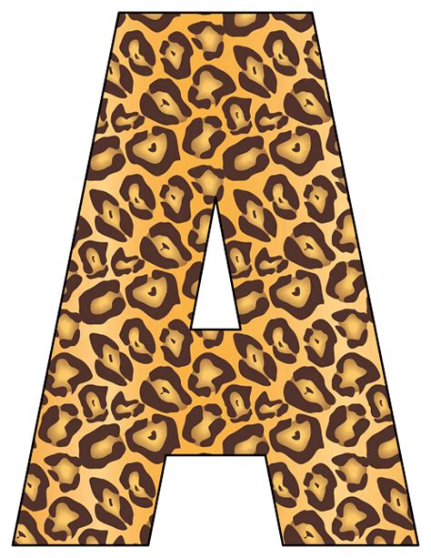 Printable Leopard Print Letters