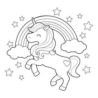 Free cute unicorn coloring page printable. Pin on Happy Birthday