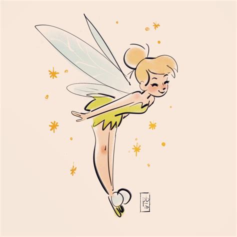 Tinkerbell Sketches Of Disney Characters