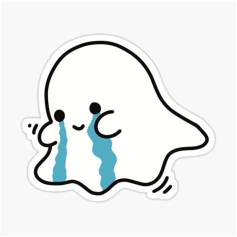 Spooky Crying Ghost Sad Ghost Kawaii Ghost Spooky Ghost Sticker