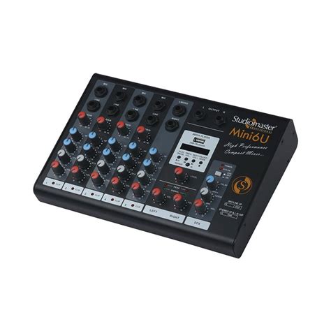 Studiomaster Mini 6u Compact 6 Channel Live Mixer With Usb Paras Pro