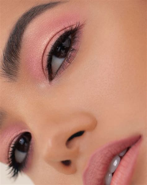 a monochrome look that s anything but beige monochromatic makeup pink eyeshadow look lip