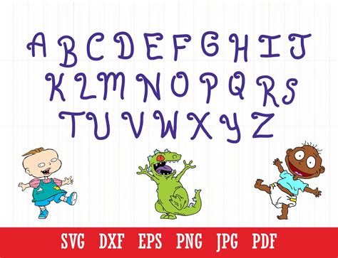 Rugrats Logo And Font Svg Rugrats Alphabet Svg Cut File Dxf Eps Vrogue