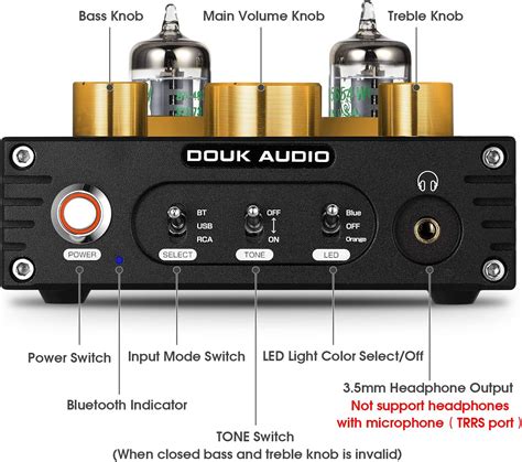 Buy Douk Audio P1 Vacuum Tube Bluetooth Preamplifier Ge5654 Audio