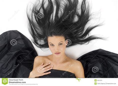 Angel With Black Hair Stock Image Image Of Hair Healthy 6361231