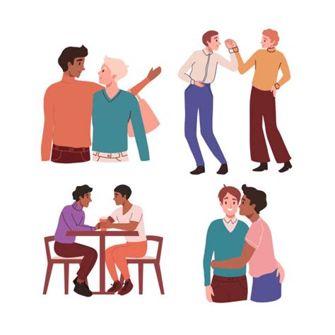 gay couple dinner date illustrations royalty free vector graphics and clip art istock