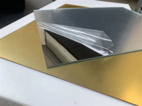 2mm 3mm Acrylic Gold Mirror Square Sheet Plastic Pier Glass Hotel