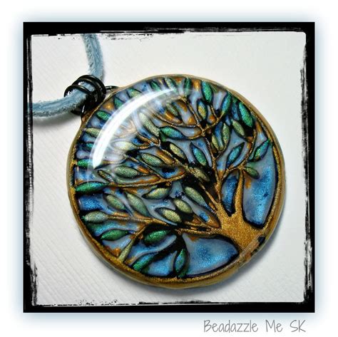 Beadazzle Me Polymer Jewelry Tree Of Happiness Pendants In Polymer Clay
