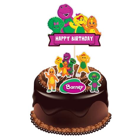 Barney And Friends Cake Topper Laminated Shopee Malaysia