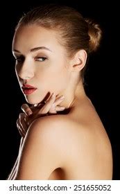 Sensual Portrait Nude Woman On Dark Stock Photo 251655052 Shutterstock