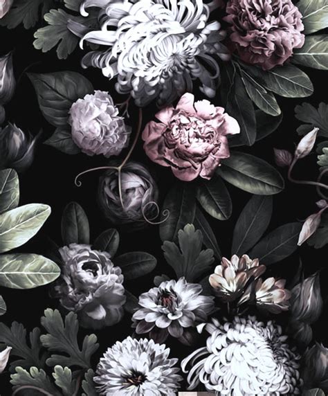 Maybe you would like to learn more about one of these? Dark Floral Wallpaper, floral peonies wallpaper, dark flowers, Peony wallpaper, Black Floral ...