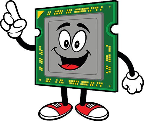 Best Cartoon Of The Computer Cpu Illustrations Royalty Free Vector