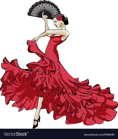 flamenco dancer royalty free vector image vectorstock flamenco dancers ballerina art