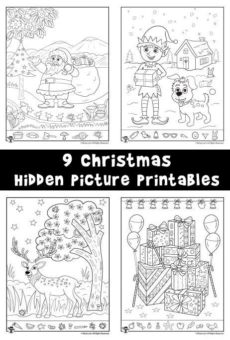 Christmas Hidden Pictures Printables For Kids Woo Jr