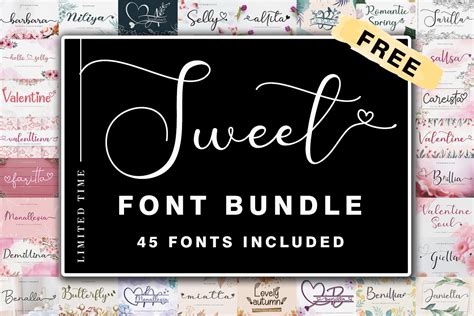 Giveaway Sweet Font Bundle For Free Net Load