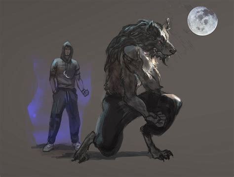 Werewolf Male Werewolf Anime Wolf Dark Fantasy Art