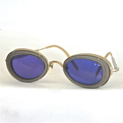 Matsuda 2871 Rare Vintage Blue And Silver Tone Sunglasses Japan Quiet West