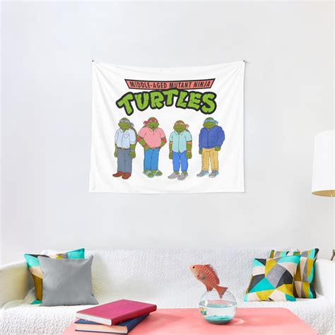 Middle Aged Mutant Ninja Turtles Tapestry By 90soe Redbubble