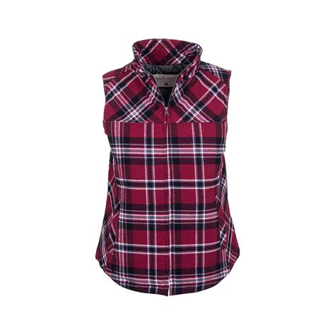 North River Womens Plaid Flannel Quilted Vest