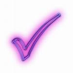 Check Purple Checkmark Mark Clipart Transparent Neon