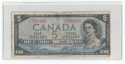 Five Dollar Bank Note From Canada Devil S Face