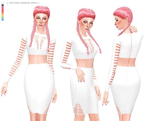 Two Piece Bandage Dress At Leeloo Sims 4 Updates