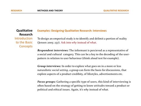 This is where quantitative research comes in. Example of qualitative research design paper