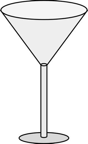 Empty Martini Glass Public Domain Vectors