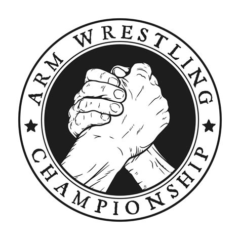 Arm Wrestling Championship Vector Logo On White Background 10269043