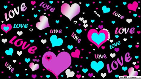 Colorful Valentine Love Heart Wallpapers Wallpaper Cave