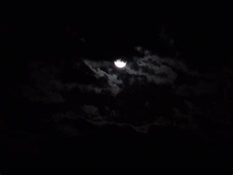 Download Dark Night Moon Hiding In Clouds Wallpaper